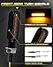 NTHREEAUTO Smoked Motorcycle Led Turn Signals Sequential Front Rear Mini Turn Signal Lights Universal Compatible with Harley Honda Yamaha BMW Triumph Suzuki Kawasaki Cruiser Touring - 2Pcs