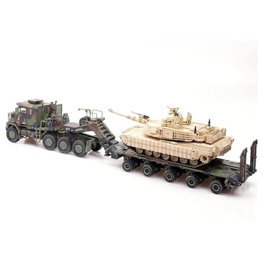 PanzerKampf US OshKosh M1070 Tank Transporter Tractor Truck NATO Livery with M1A1 Tank Set 1/72 DIECAST Tank Pre-builded Model