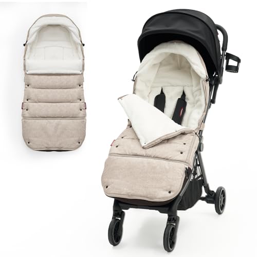 Momcozy Universal Footmuff | Easily Attaches to Most Strollers | Ultra-Plush, Weather-Proof | Deluxe Warm Bunting Bag | Extendable Cover for Winter | Adjustable Buckle - Thumbnail 2