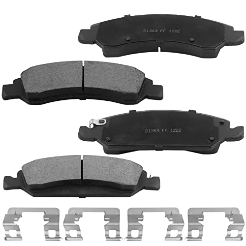 RotoForce D1363 Front Ceramic Disc Brake Pads Set Fit for 2008-2014 Chevrolet Avalanche Silverado Suburban 1500/Tahoe Fit for 2008-2014 Cadillac Escalade ESV/EXT 2008-2014 GMC Yukon XL SIERRA 1500 by RotoForce - Used condition - US$31.33
