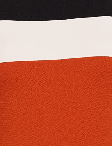 Image of Amazon Brand - Symbol Women's Crepe Bodycon One Piece Maxi Length Dress (with Color Block)