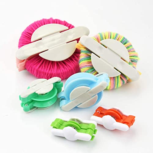 Pompom Makers, 4 Sizes Fluff Ball Weaver Needle Pompom Maker Sets-DIY Pompoms Craft Doll Making Kits (39) - Image 4