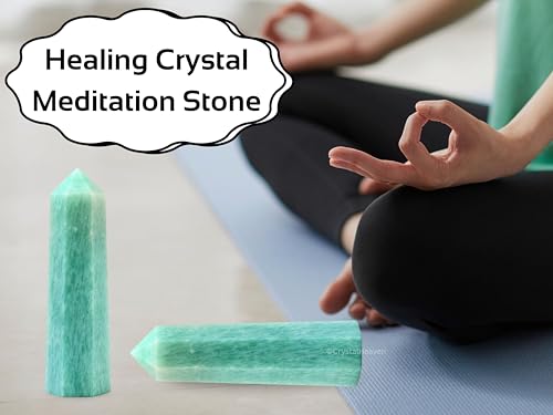 Image of Crystal Heaven Certified Amazonite Crystal Tower Obelisk Point For Chakra, Healing And Balancing - Aaa Grade Original Certified Gemstone Agate For Reiki Meditation Yoga Spiritual (3-4 Inches)