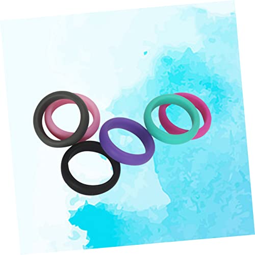 Anillos de silicona SUPVOX 12 piezas color surtido miniatura 5