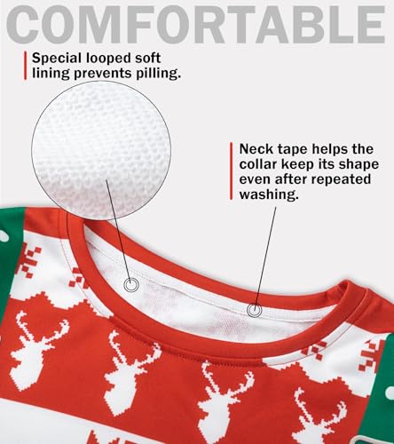 Ainuno Ugly Christmas Sweatshirt for Men Women Funny Holiday Shirt Long Sleeve Tops3