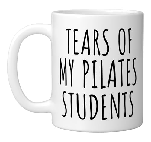 Taza de cerámica blanca para instructor de Pilates miniatura 1