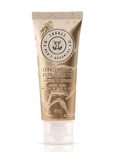 Finalizador Capilar Estruturante Cera Para Cabelo e Bigode Masculina Forte Fixação (30g)