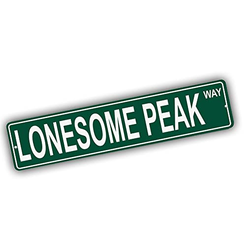 Brotherhood Aluminum Street Sign for Lonesome Peak - Nevada Man Cave Decor