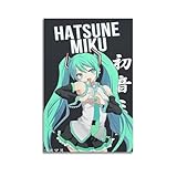 YTWRGWERR Hatsune Miku - Póster estético decorativo para pared, lienzo vintage para sala de estar, dormitorio, 30 x 45 cm, estilo sin marco