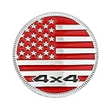 CONGCONG 2Pcs 4X4 Metal Automotive Emblem, 3D Metal Car Badges Round Emblem Decals Stickers Compatible with Jeep Wrangler Vehicles Trucks.