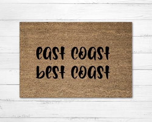 JODFHTB East Coast Best Coast Doormat Mat, Funny Door Mat,