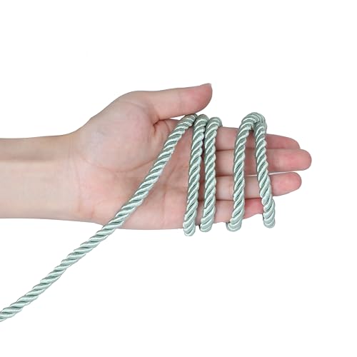 Cordón trenzado beige de 7mm para reparar tapizados desgastados y remates de costura imperfectos 3