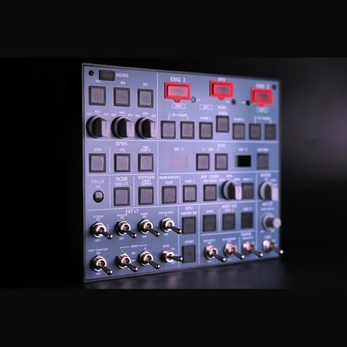 Image of Mykros Rowsfire A107 V3.1 A32X MAX Light OVHD OVERHEAD Panel for MSFS 2020 /2024 (Backlit+Metal Housing+Tactile Switches Edition) - Windows Flight Sim Home Cockpit
