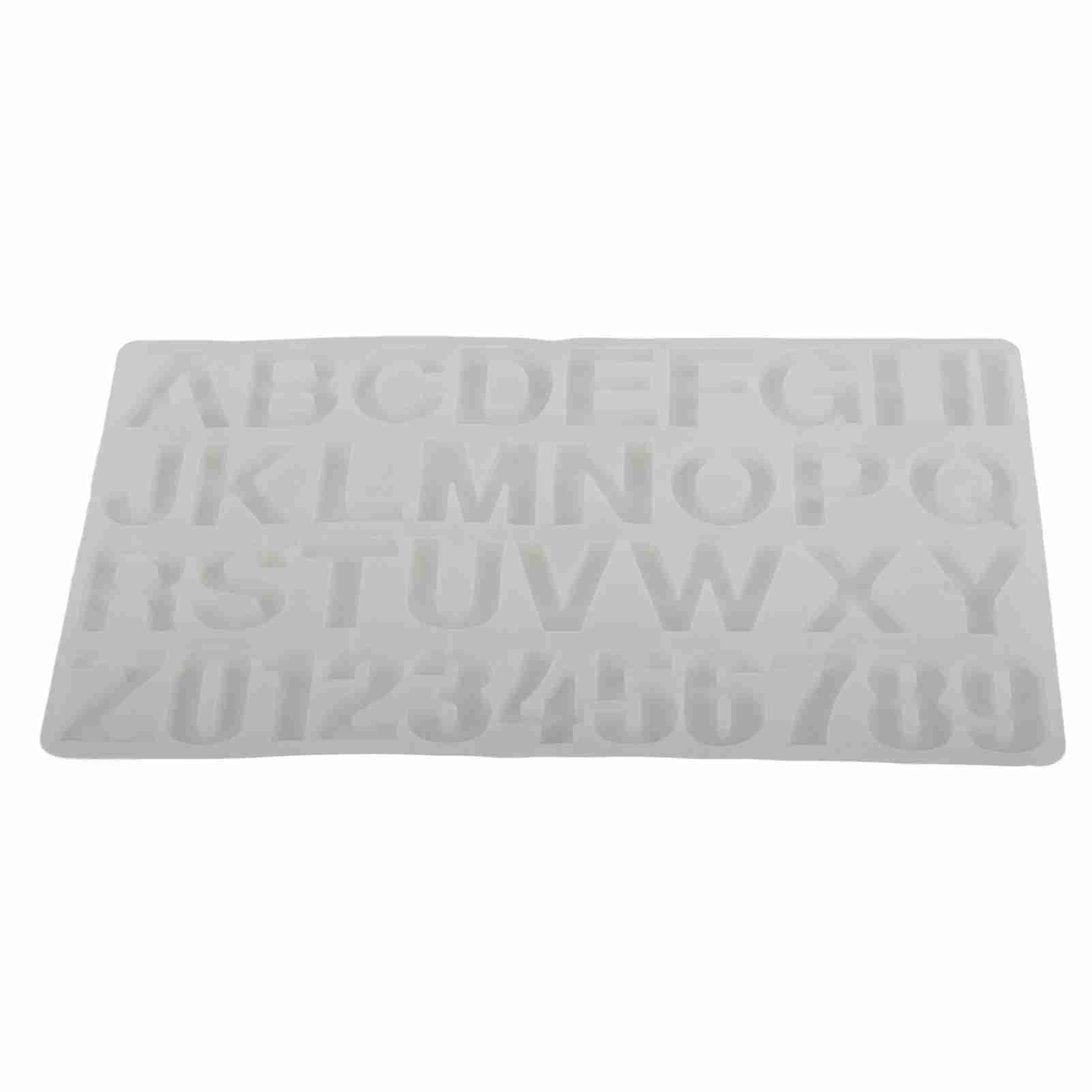 Kit de moldes de resina epoxi para llaveros con alfabeto de silicona y 100 accesorios DIY