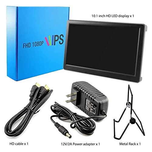 Elecrow 10.1 Inch Raspberry Pi Screen 1920X1080P Portable Monitor Ips Gaming Screen Vga Hdmi-Compatible For Raspberry Pi 4B/3B+/3B Jetson Nano Windows 7/8/10/11 #TOP6
