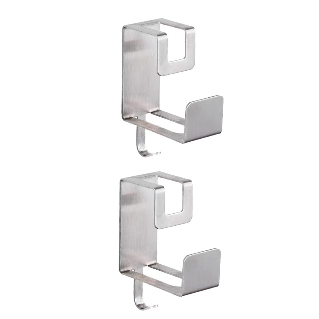 KALLORY 2Pcs Self Adhesive Basin Storage Holder No Drill Wall Hanger for Bathroom Kitchen Easy Installation Multipurpose Washbasin Hook Durable Deform Resistant Design