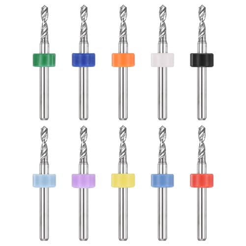 PATIKIL 10 Pack 2.5mm Micro Drill Bits Carbide Tungsten Steel