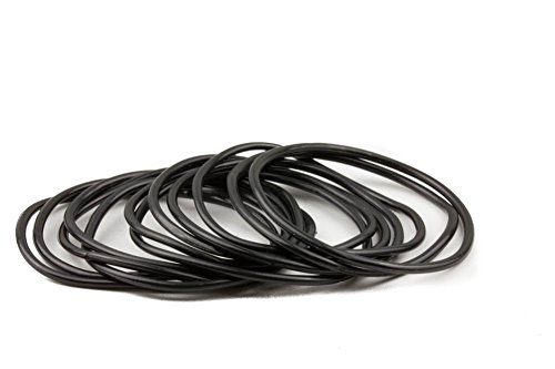 Preisvergleich Produktbild Black Gummy Bracelets - Set of 12