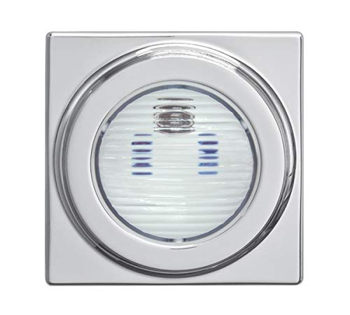 Balises SHERPA encastrables bleues et chrome 230V pour éclairage mural