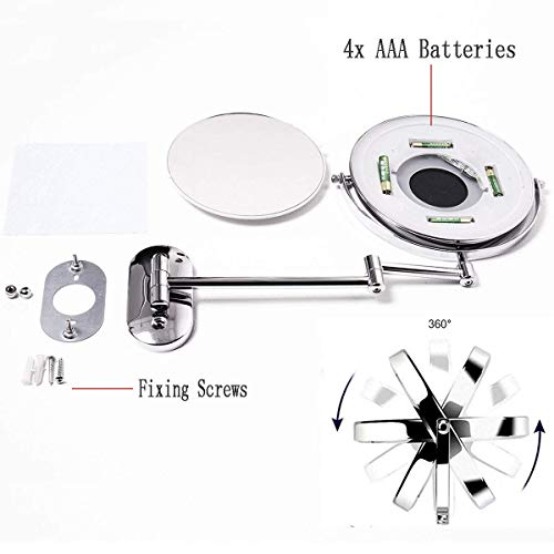 Miroir Rond de Maquillage Pivotant 360° pour Éviter les Traces - 8
