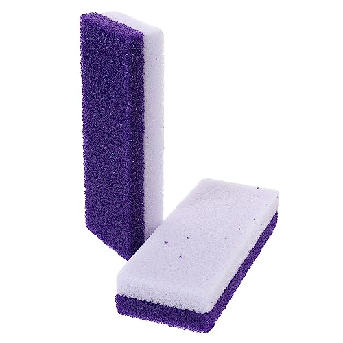 SOESFOUFU Foot Pumice Stone Set Remove Foot Scrub for Pedicure Purple Pedicure Tool