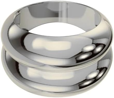 Double Dome Gold Ring for Women in 925 Sterling Silver, 18K Gold Vermeil Statement Band