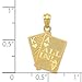 The Black Bow 14k Yellow Gold All In! King and Ace Playing Cards Pendant