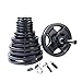 Body-Solid (OSR400S) 400-Pound Rubber Grip Olympic Barbell Set with 7 ft. Bar for Weight Lifting and Strength Training