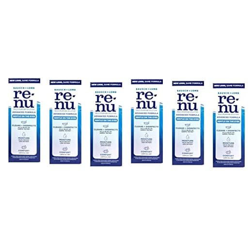 Renu Advanced Formula Multi-Purpose Solution, Triple Disinfectants, Travel Size, 2 fl oz (Pack of 6)