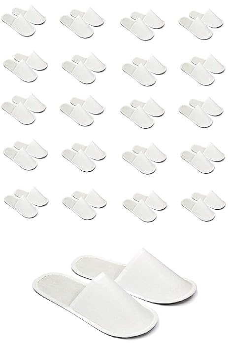 DECOFOLD White Slipper for Men and Women Flip Flops Hotel Spa Massage Chappal Bedroom Carpet Slippers (Pack 20 Pairs) (B0CR1P3Y1T) Amazon Price History, Amazon Price Tracker
