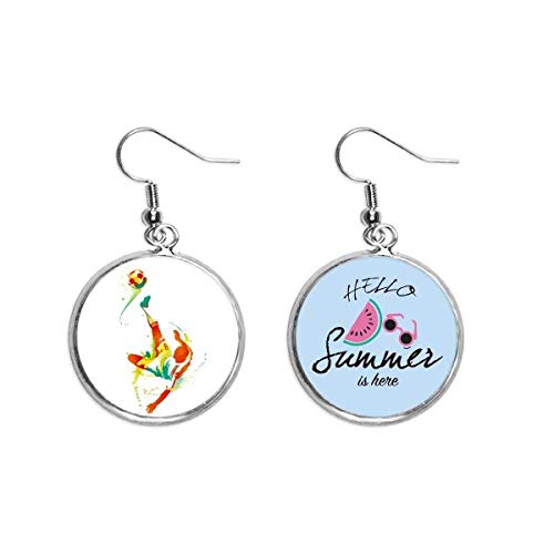 Pendientes de sandía cómodos para entusiastas del fútbol en verano
