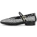 MALUQASS Mesh Flats for Women Ballet Mary Jane Flats Summer Ballet Buckle Strap Ballerina Flat Shoes, Ultra Soft, Arch Support, Breathable Comfy, Office Casual Dressy, Mesh Shoes for Women Black