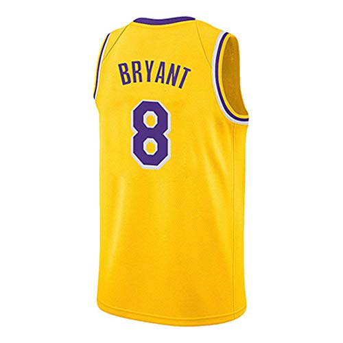 INYANIDI Mens Kobe Jersey Los Angeles 8 Basketball Bryant(S-XXL) (XXL, Yellow)