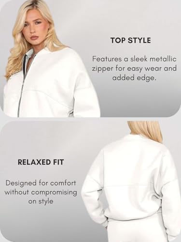 Image of GRECIILOOKS Co-ord Set for Women Stylish | Oversized Loose Fit Cotton Winter Hoodie set | Woolen Sweatshirts & Hoodies & T-Shirt For Girl | Casual Solid Full Sleeves Women Stylish Hoodie with Pocket