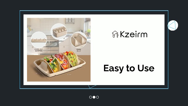 24PCS Disposable Taco Holders for Party, Premium Paper Taco Plates with 3 Dividers, Fiesta Tacos Holder Tray for Taco Tuesday Bar Serving Set, Decorations Supplies