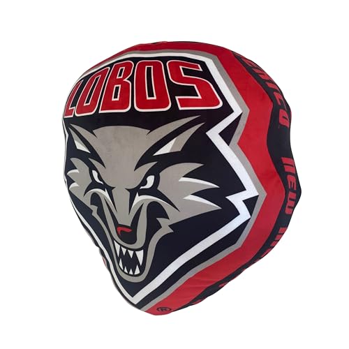 FANMATS NCAA New Mexico Lobos XL Puff Plush Pillow – Plush Oversized Decorative Pillow for Couch & Bed