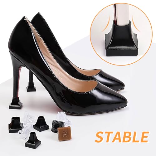 Soogree Protezioni Per Tacchi Alti, 5 Misure, Tappi Di Riparazione E Tappi Per Matrimoni All'aperto/Erba/Ghiaia/Crepe, 20 Paia Di Colore Nero, Xxs, Xs, S, M, L - 5