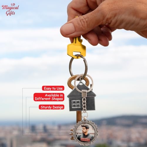 Image of magical gifts Customized Keychains, Unique Personalized Key RIngs and Charms with Your Photos /Name /Design for Bags /Bikes /Car and Gifting Purposes