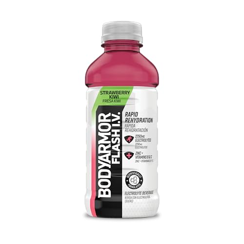 BODYARMOR Flash IV Strawberry Kiwi Electrolyte Beverage, 20 Fl Oz