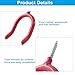 HARSKIYER 12 Pack Screw in U Hooks, Red U Shaped Shovel Holder Wall Mount, U Hook Screw for Hanging Garage, Garden, Yard Tools