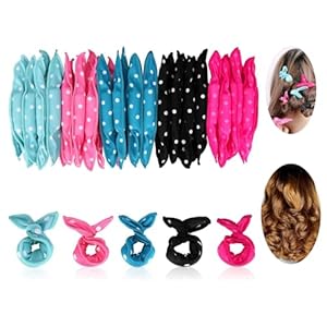 LocisneDirect Magische schuimsponskrulspelden, 40 stuks, 5 kleuren, flexibel, werken zonder warmte, doe-het-zelf styling- en haarverzorgingsgereedschap, comfortabel om mee te slapen