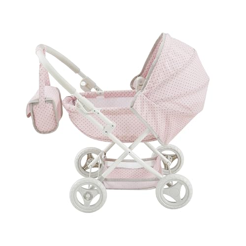 Olivia's Little World Polka Dot Princess Baby Doll Pram Stroller, Pink by Olivia's Little World - Used condition - Image 7