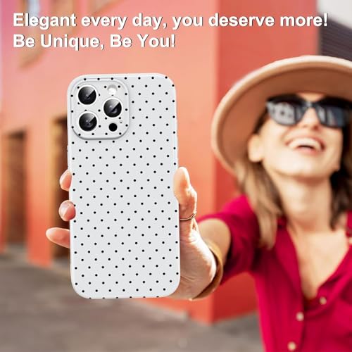 Coque iPhone 16 Pro rigide en polycarbonate au design élégant à pois
