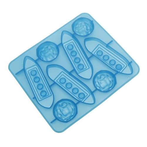 Stampo per ghiaccio Titanic con forme di iceberg – Vassoio per cubetti di ghiaccio in plastica per 4 navi e 4 cubetti di iceberg per bevande e decorazioni per feste, blu