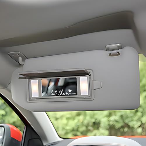 Image of 8 Pieces Let Them Sticker,Cute Rearview Mirror Decal,Water Proof Car Mirror Stickers,for Decoration of Other Parts of the Car Body (Black,White,Colorful Laser,Pink)