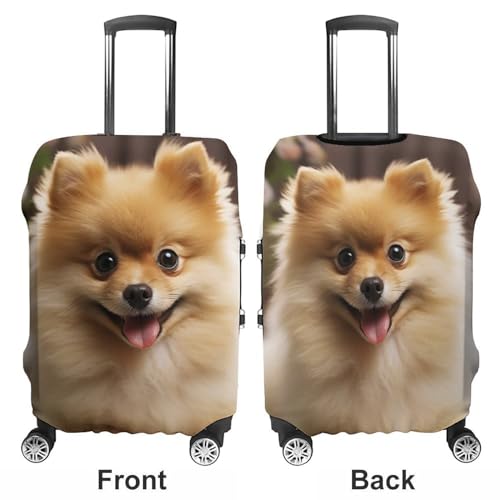 Housse de bagage Poméranien élastique et lavable pour valise L