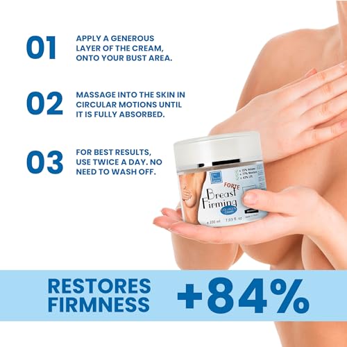Bruststraffunkesscreme Forte mit Collagen & Bockshornklee Straffung, Vergrößerung Creme für Brust Hals Dekolleté 500 ml Brustvergrößerung Creme bh Creme Breast Reshape