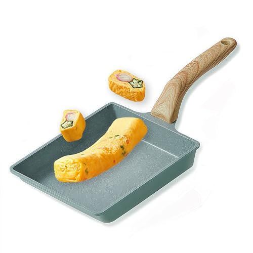 HARLIANGXY Tamagoyaki Japanese Omelette Pan, Egg Frying Pan for Stovetop and Induction, Non-Stick Coating (PFOA Free), 20 x 15 cm