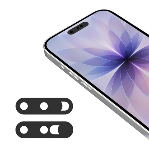 Front Camera Cover,Updated Webcam Cover Compatible for iPhone 14Pro/14 Pro Max,Protect Privacy and Security,Not Affect Face ID, 2 Pack-Black