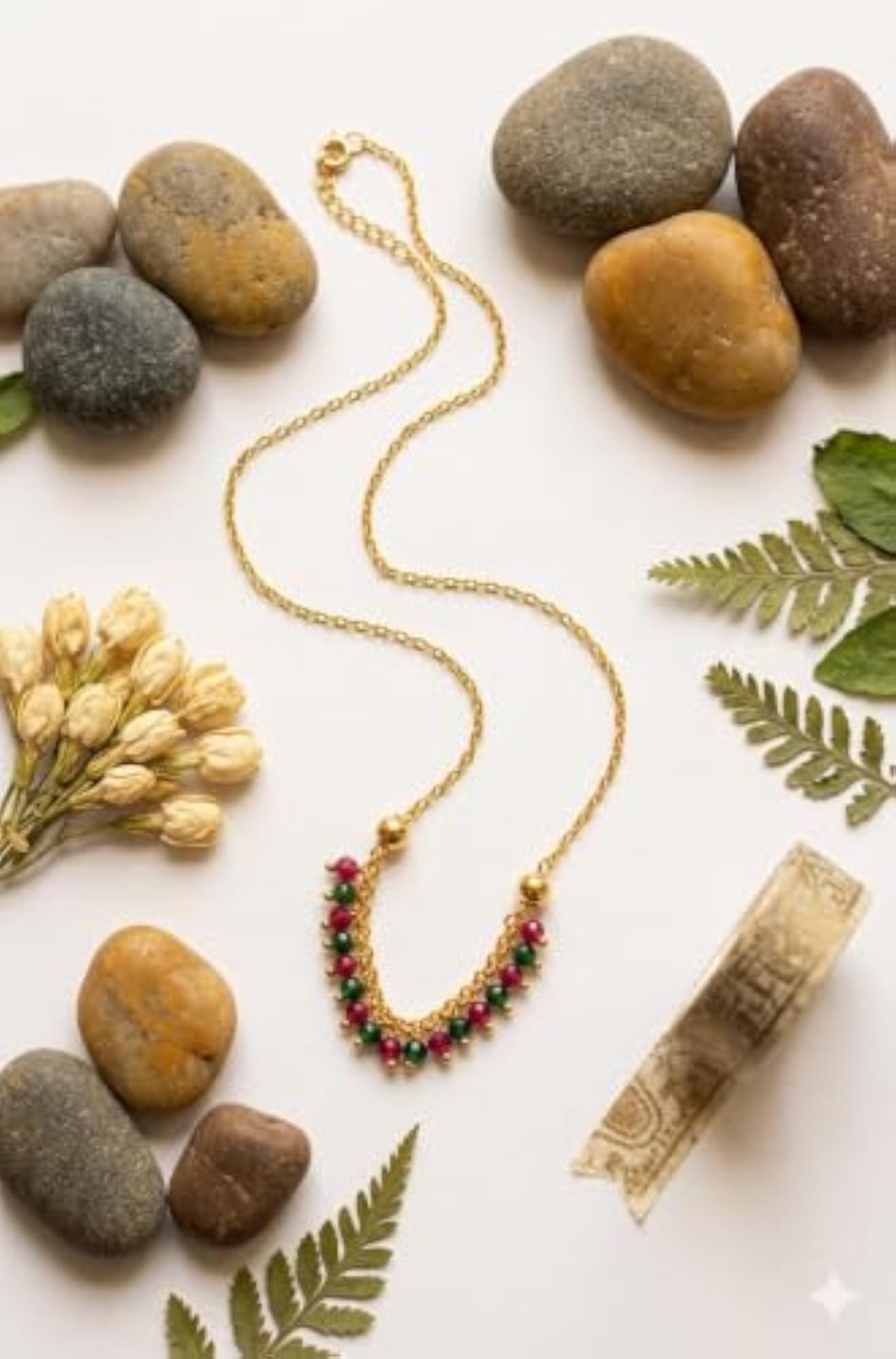 Ruby Emerald Charm Mangalsutra